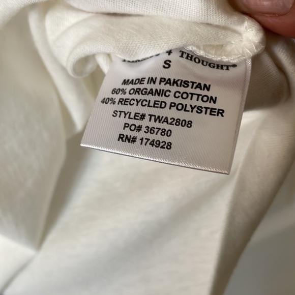 Threads 4 thought sustainable organic white tank - Picture 4 of 5